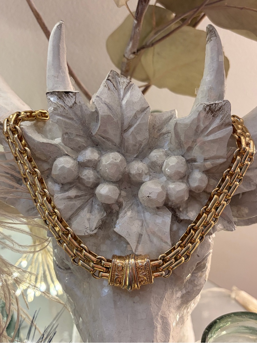 Gold-Tone Double Link Chain Necklace - Women Jewelry